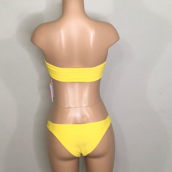 PILYQ gold lace bikini. NO STRAPS. Retails $192. Medium - Picture 4 of 16